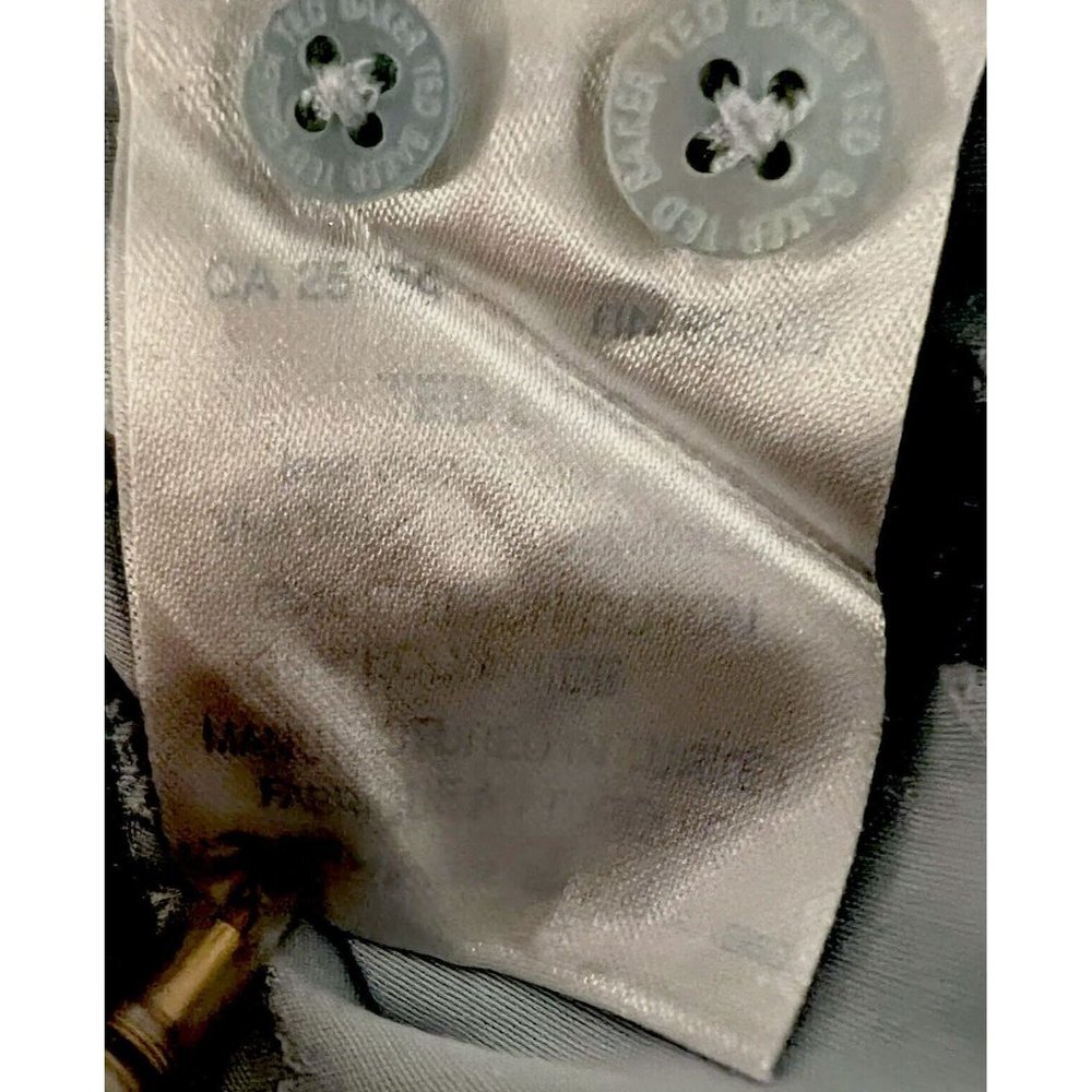 Ted Baker Slim Fit Mens Button Up Shirt Cotton Blend Size 6 2XL Blue Floral - Picture 12 of 15